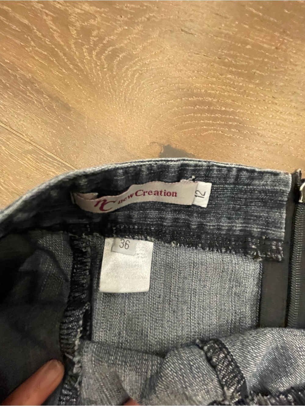 Women's Dark Denim Maxi Skirt - Classic A-Line - Picture 3 of 3